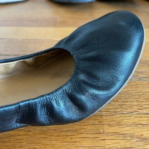 J CREW Black Leather Ballet Slippers. Sz 81/2
